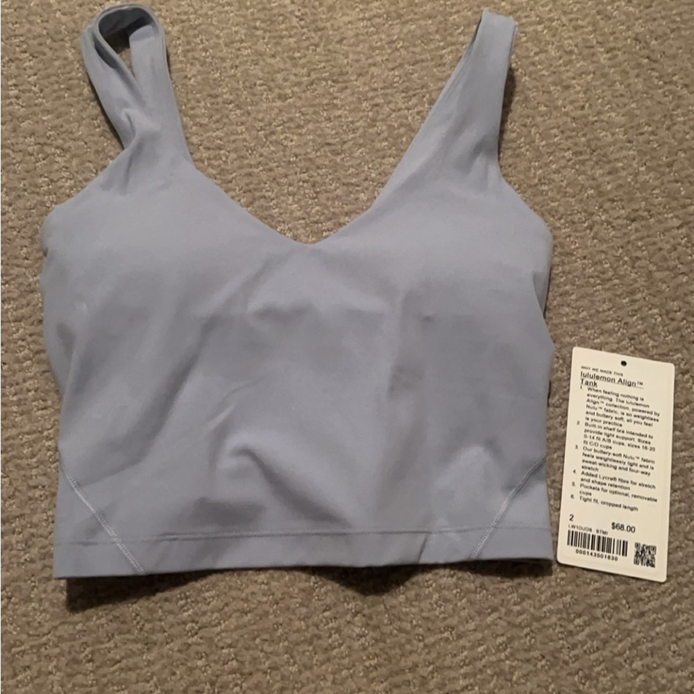 Light blue Lululemon align tank/ size:2